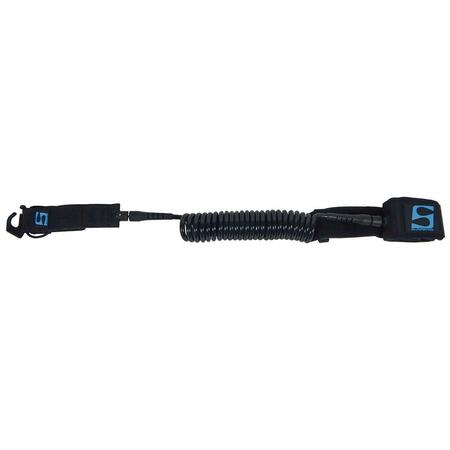 SURFSTOW Sup Leash Coiled Calf, Black - 10 ft. 50124